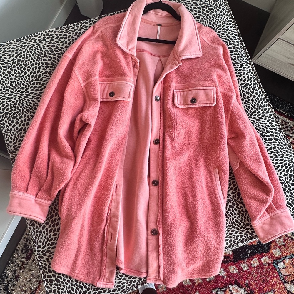 Bright pink/coral Free People Ruby Jacket